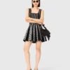 Mini-vestido em malha jacquard