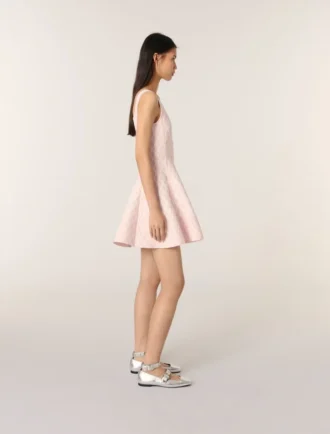 Mini-vestido em malha jacquard
