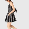 Mini-vestido em malha jacquard