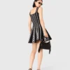 Mini-vestido em malha jacquard