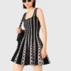 Mini-vestido em malha jacquard
