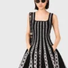Mini-vestido em malha jacquard
