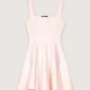 Mini-vestido em malha jacquard