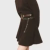 Mini-vestido em mistura de yak