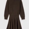Mini-vestido em mistura de yak