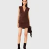 Mini-vestido plissado