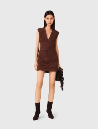 Mini-vestido plissado