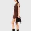 Mini-vestido plissado