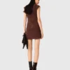 Mini-vestido plissado