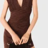 Mini-vestido plissado