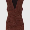 Mini-vestido plissado