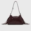 Miss M M Bag em couro craquelado