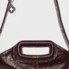 Miss M M Bag em couro craquelado