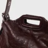 Miss M M Bag em couro craquelado