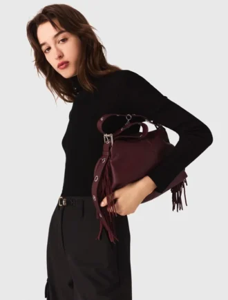 Miss M M Bag em pele lisa