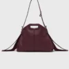 Miss M M Bag em pele lisa