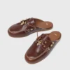 Mules de barco em pele