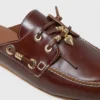 Mules de barco em pele