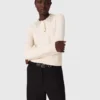 Polo de malha com gola com strass