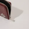 Porta-cartões em pele craquelada