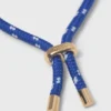 Pulseira com corrente em cordão marinho