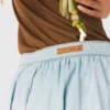 Saia-calça balão em chambray