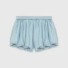 Saia-calça balão em chambray