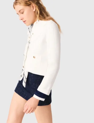 Saia-calça com efeito em camadas