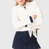 Saia-calça com efeito em camadas