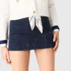 Saia-calça com efeito em camadas