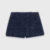 Saia-calça com efeito em camadas