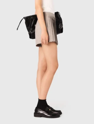 Saia-calça plissada com strass