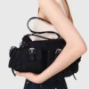 Saia de algodão com folhos e tachas