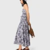 Saia maxi com estampado de frutas