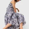 Saia maxi com estampado de frutas