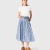Saia maxi de algodão com strass