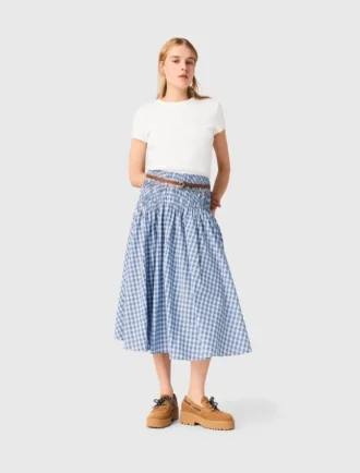 Saia maxi de algodão com strass