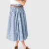 Saia maxi de algodão com strass