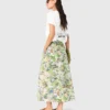 Saia maxi estampada com calções