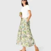 Saia maxi estampada com calções