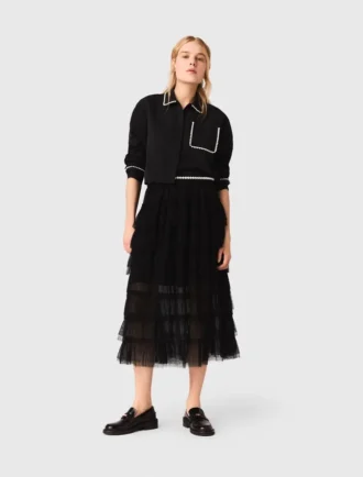 Saia midi de tule