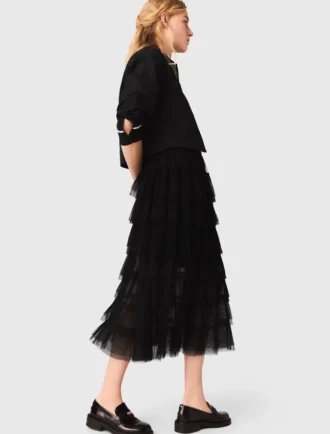 Saia midi de tule
