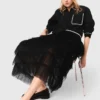 Saia midi de tule