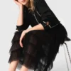 Saia midi de tule