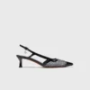Sapatos de malha com strass