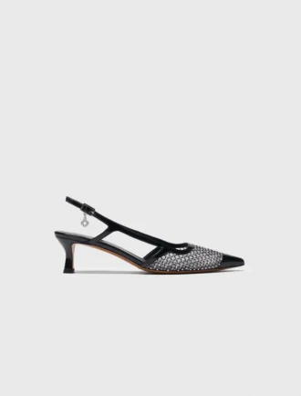 Sapatos de malha com strass