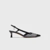 Sapatos de malha com strass