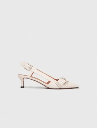 Sapatos de salto alto com fivela dupla