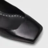 Sapatos Mary Jane com salto e strass