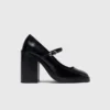 Sapatos Mary Jane em pele
